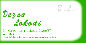 dezso lokodi business card